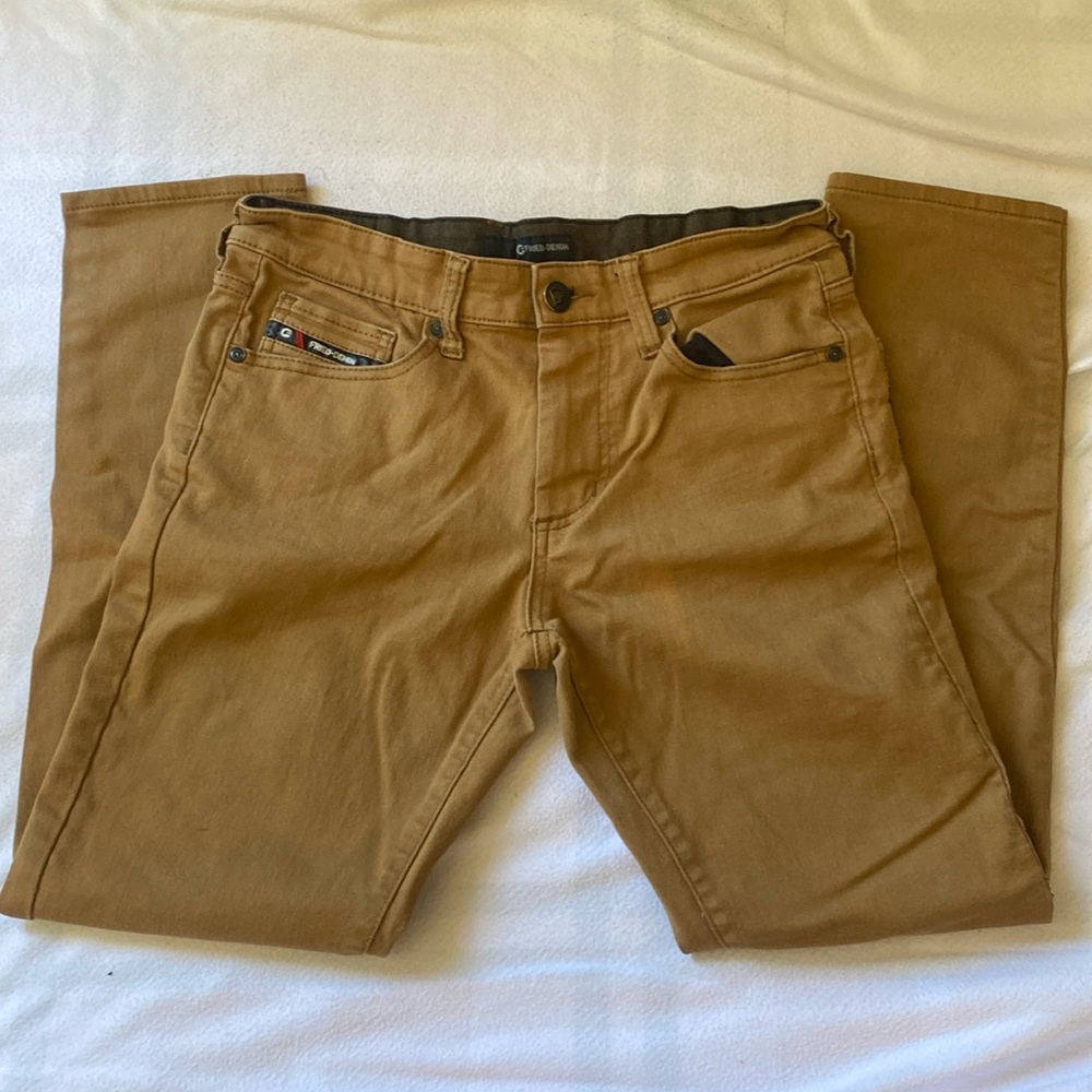 ***MAKE AN OFFER*** Men’s FRIED DENIM tan jeans 32x30 Slim fit